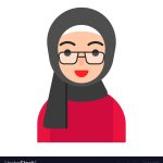 Muslim avatar vector illustration, Muslim people flat icon